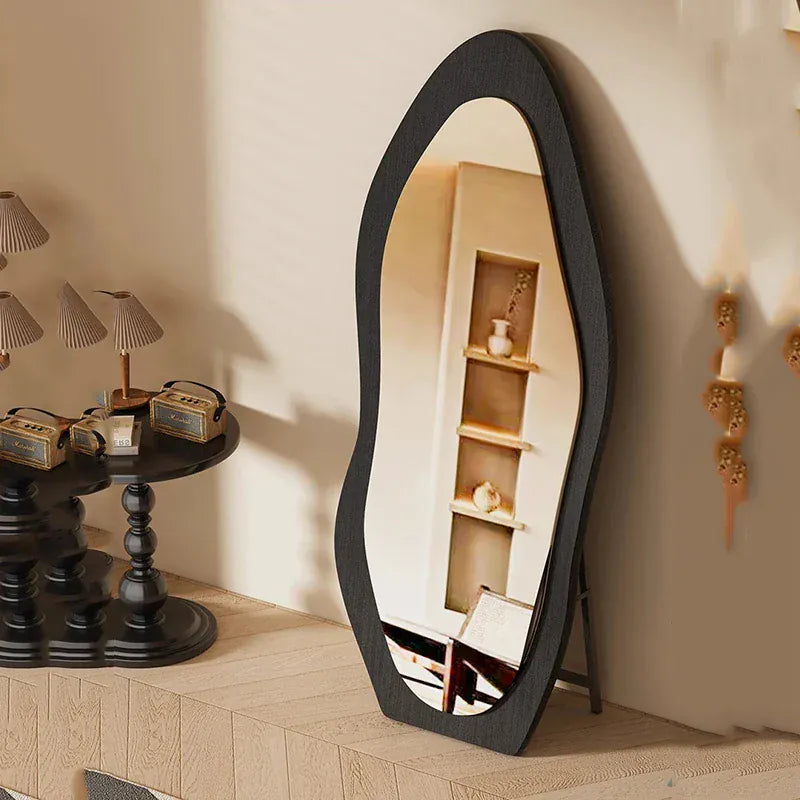 grand miroir asymétrique noir 