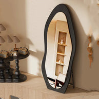 grand miroir asymétrique noir 