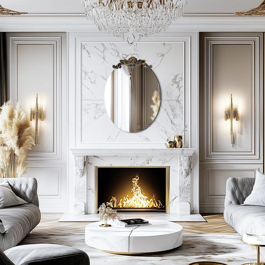 grand miroir baroque ovale