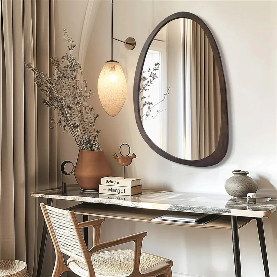 grand miroir cadre bois
