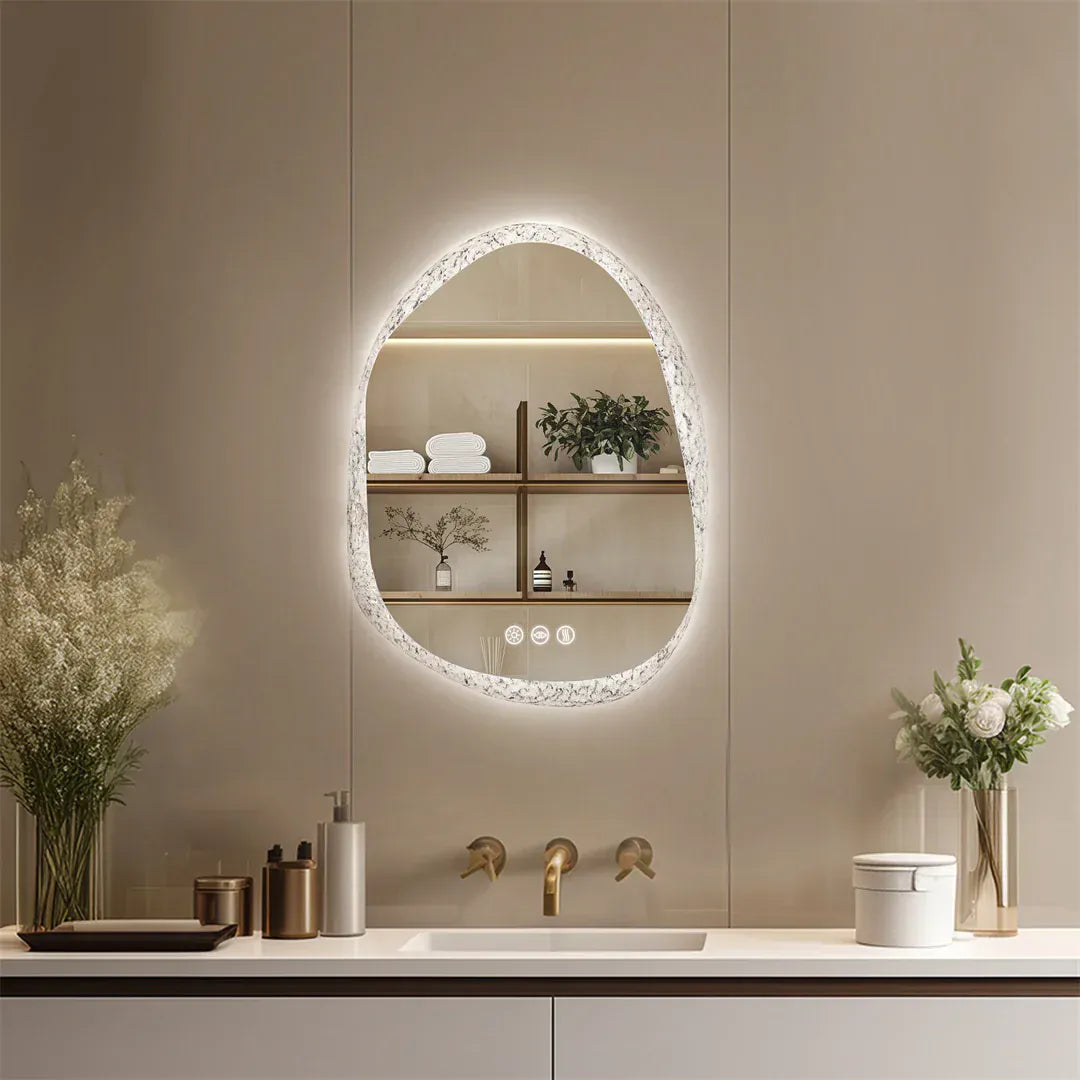 grand miroir mural LED 