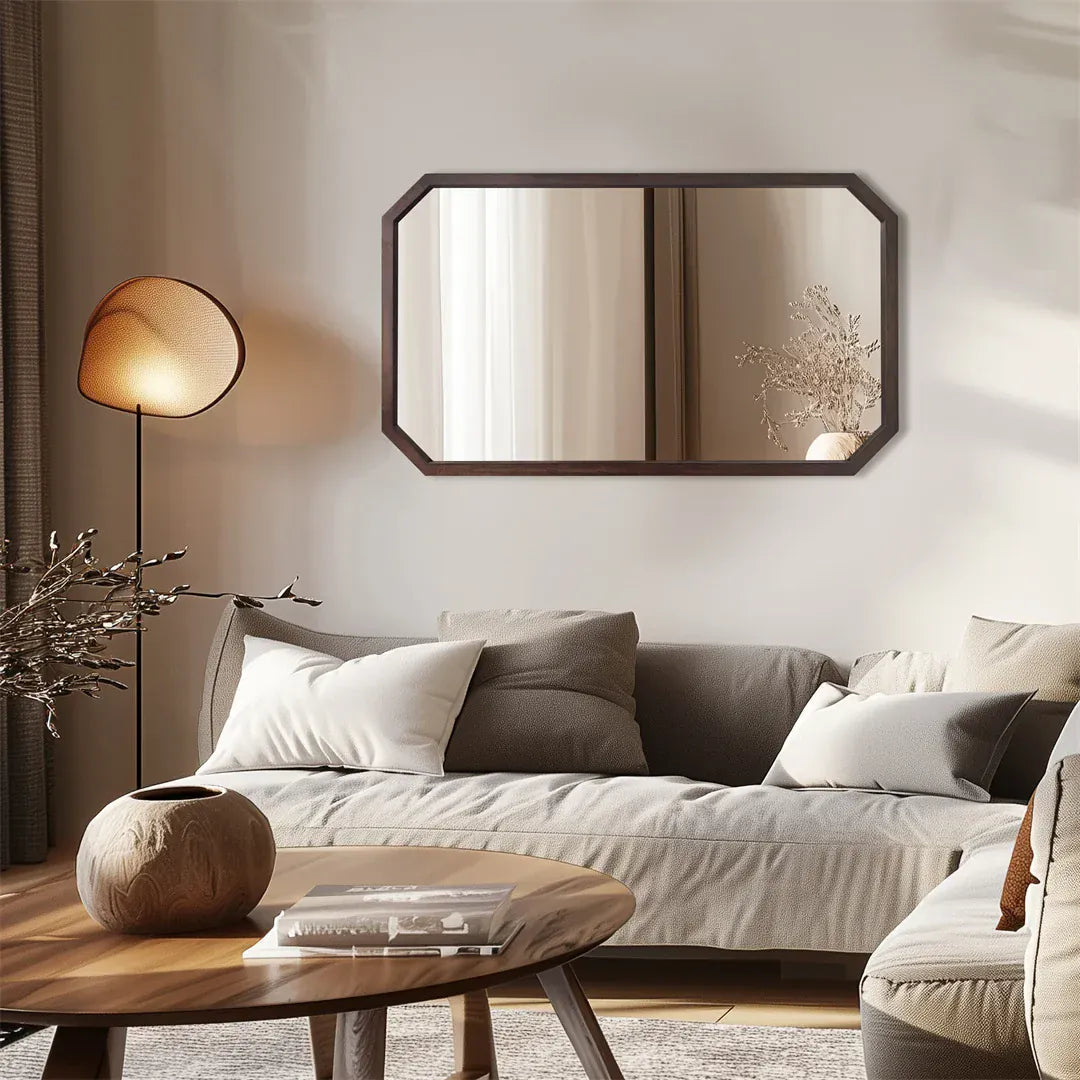 grand miroir mural bois 