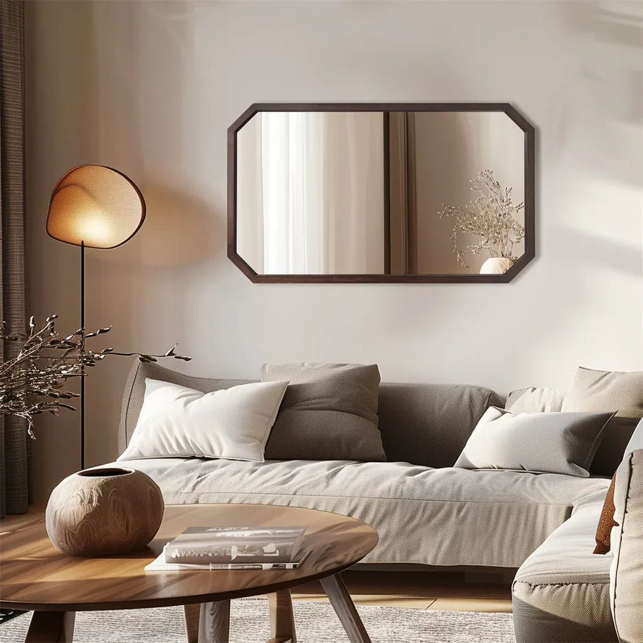 grand miroir mural bois 
