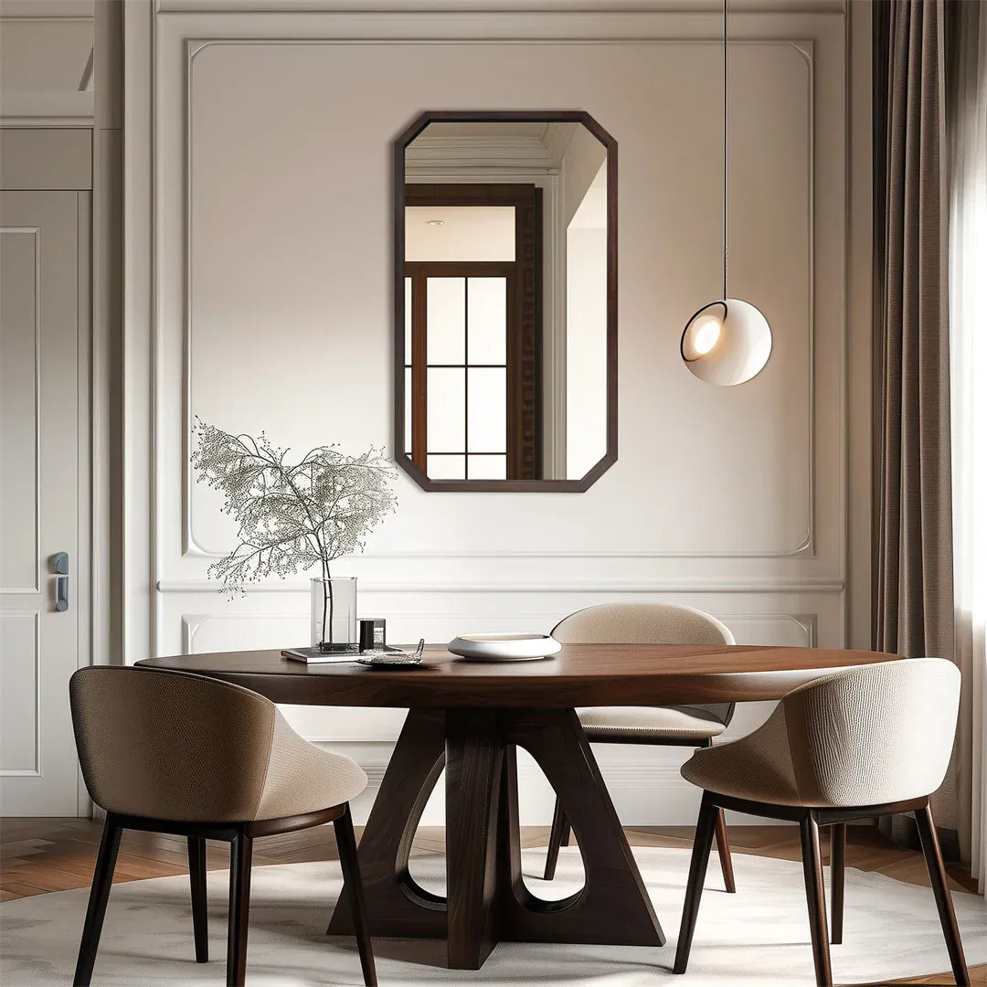 grand miroir mural rectangulaire bois 