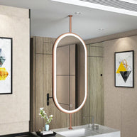 grand miroir ovale rose salle de bain