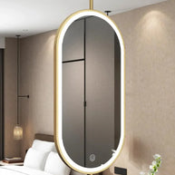 grand miroir ovale suspendu