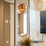 grande horloge murale miroir