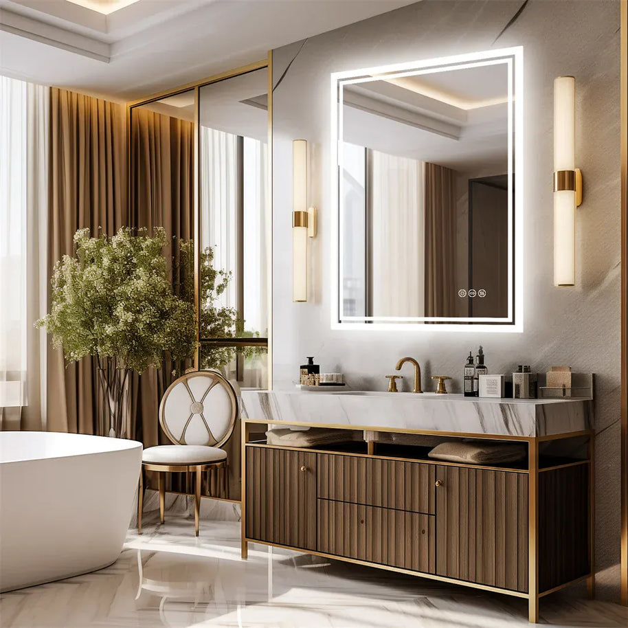 led miroir tactile salle de bain
