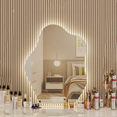 miroir asymétrique lumineux