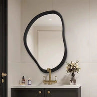 miroir asymetrique bois salle de bain