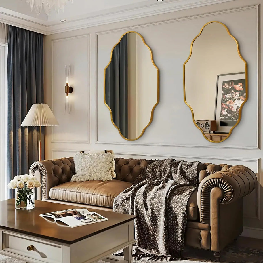 miroir avec cadre doré