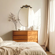 miroir baroque ovale argenté