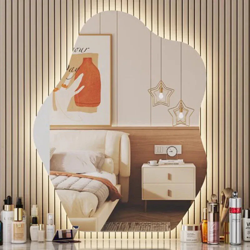 miroir chambre lumineux asymétrique