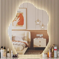 miroir chambre lumineux asymétrique