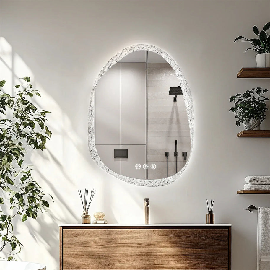 miroir cristal asymétrique