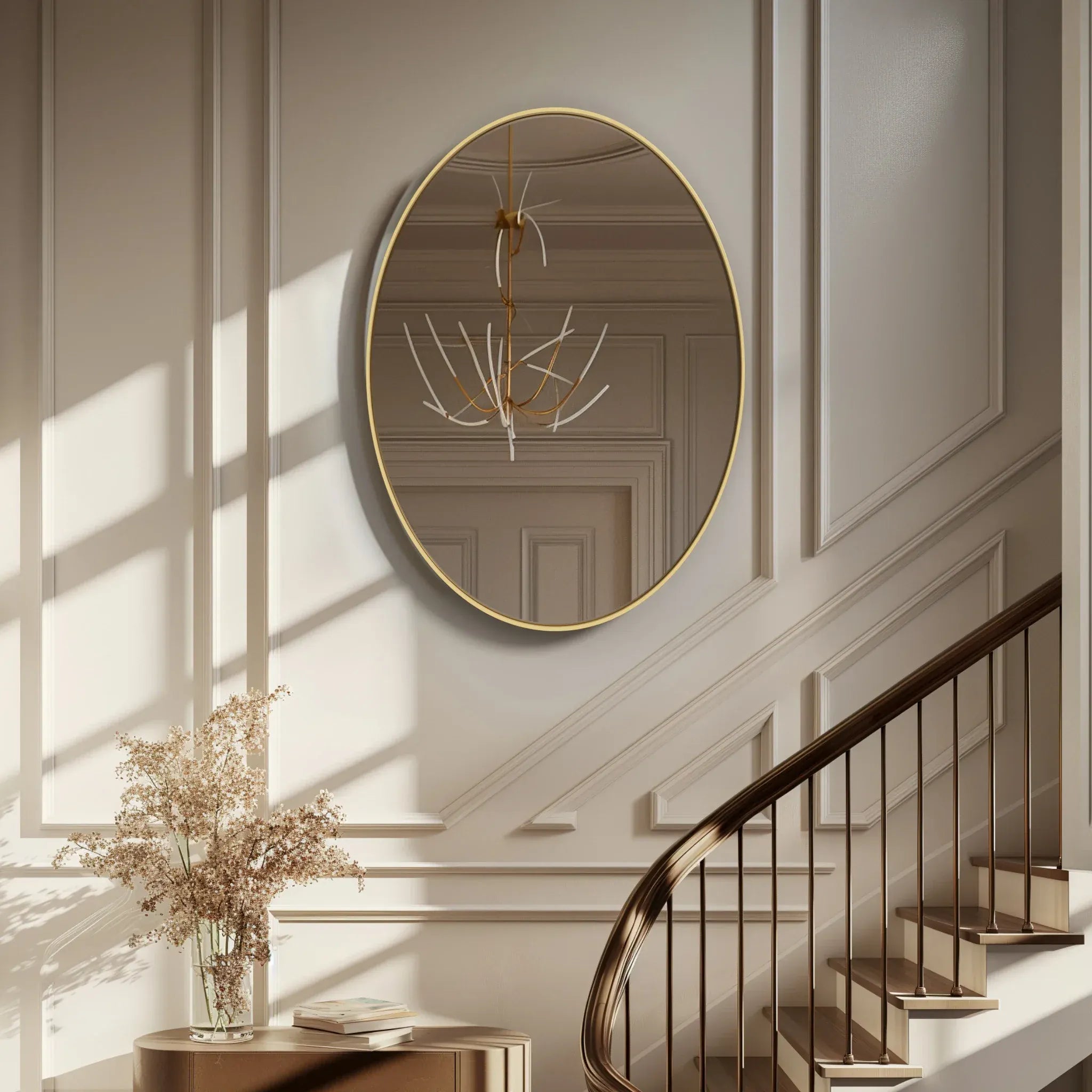 miroir en métal doré 