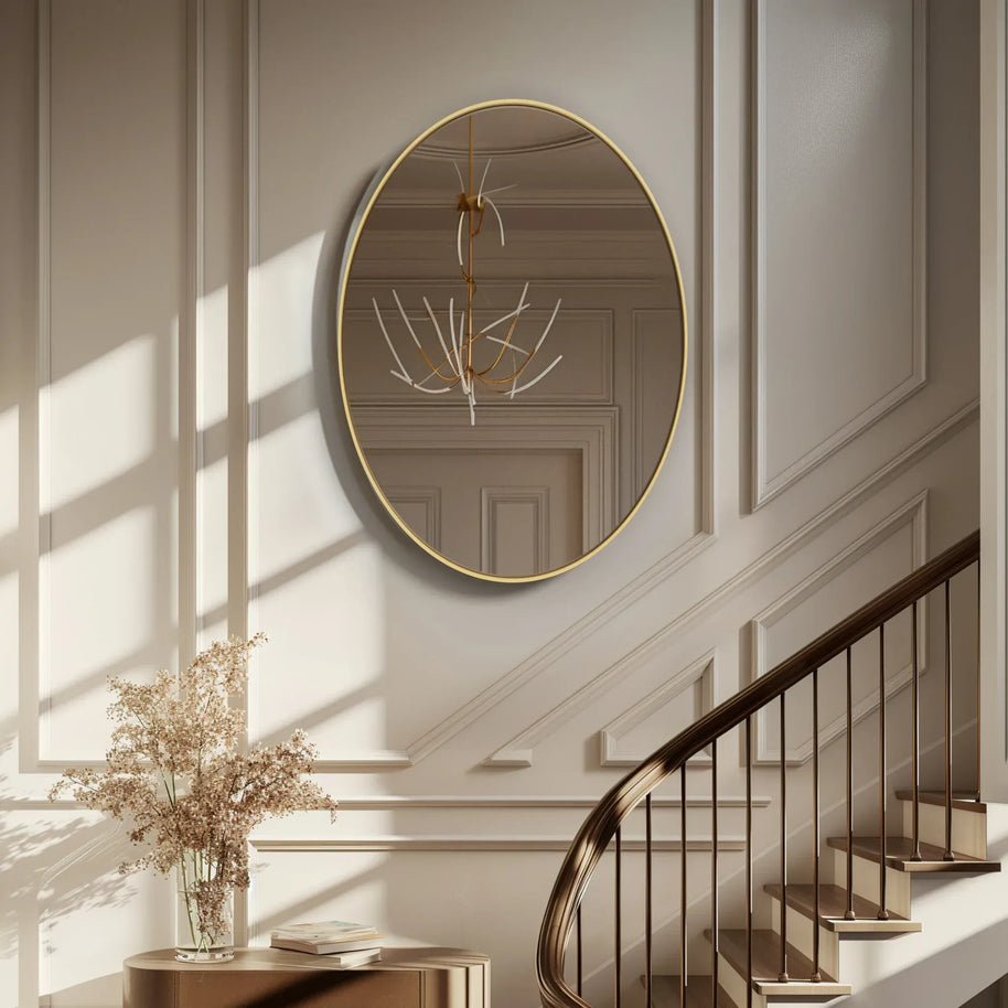 miroir en métal doré 