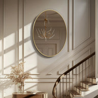 miroir en métal doré 