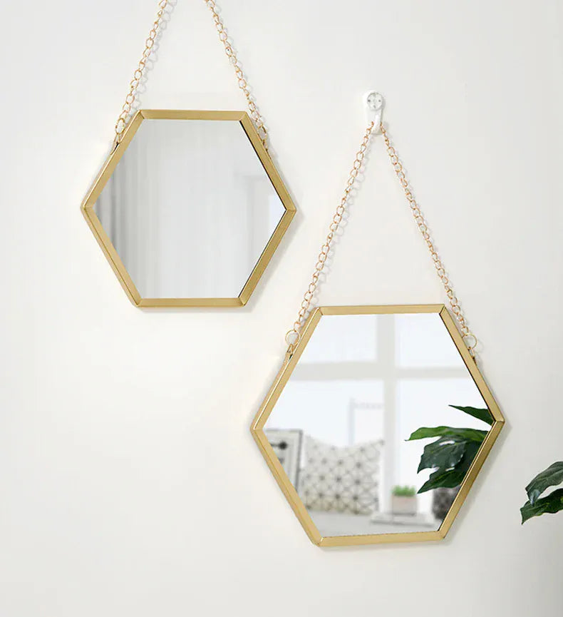 miroir hexagonal lumineux