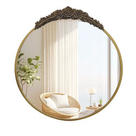 miroir laiton en or