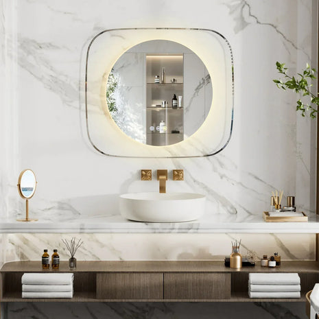 miroir led salle de bain rond