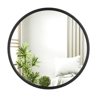 miroir noir rond