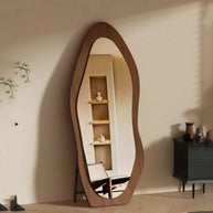 miroir organique en bois