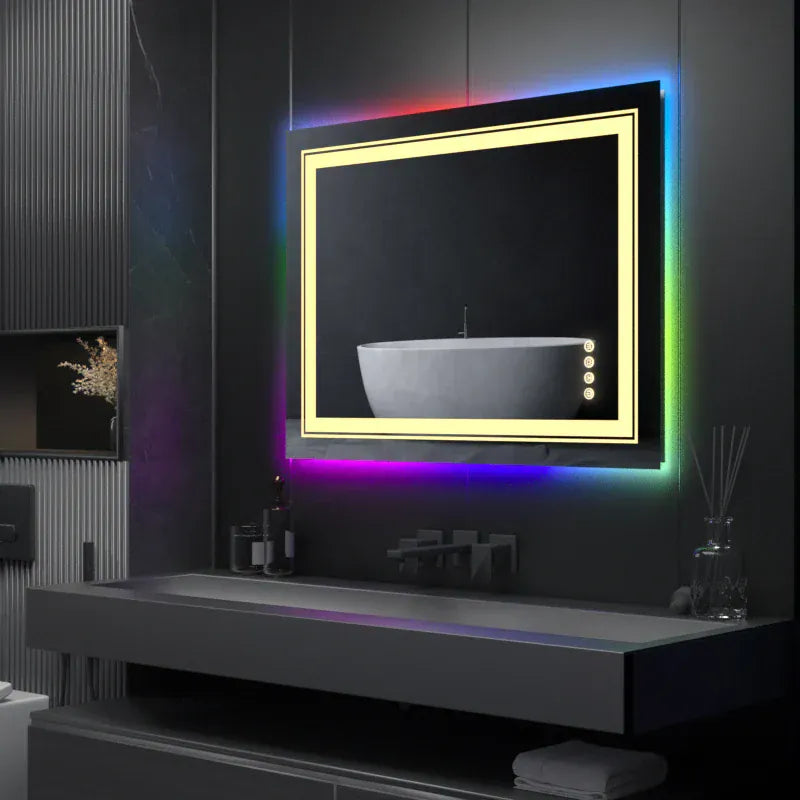 miroir rectangulaire led