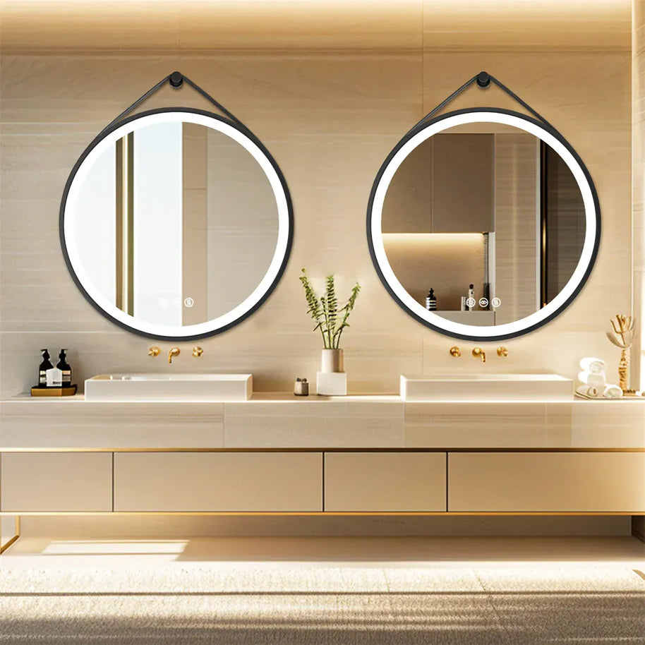 miroir rond avec led