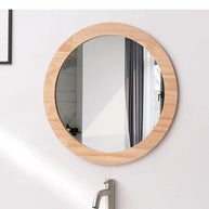 miroir rond en bois