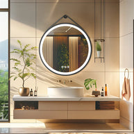 miroir rond led salle de bain