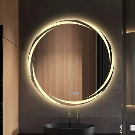 miroir rond lumineux