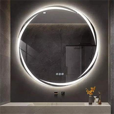 miroir rond lumineux salle de bain