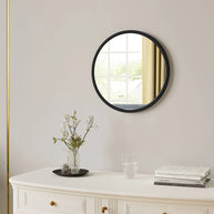 miroir rond noir