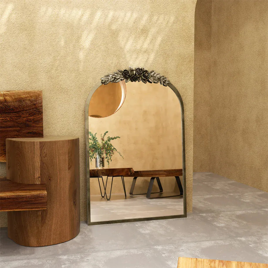 miroir salle de bain laiton