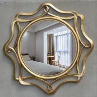 miroir salle de bain vintage en or