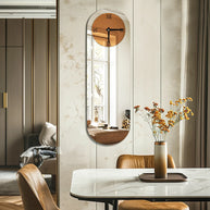 miroir salon avec horloge