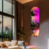 miroir salon coloré