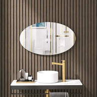 miroir sans cadre ovale salle de bain