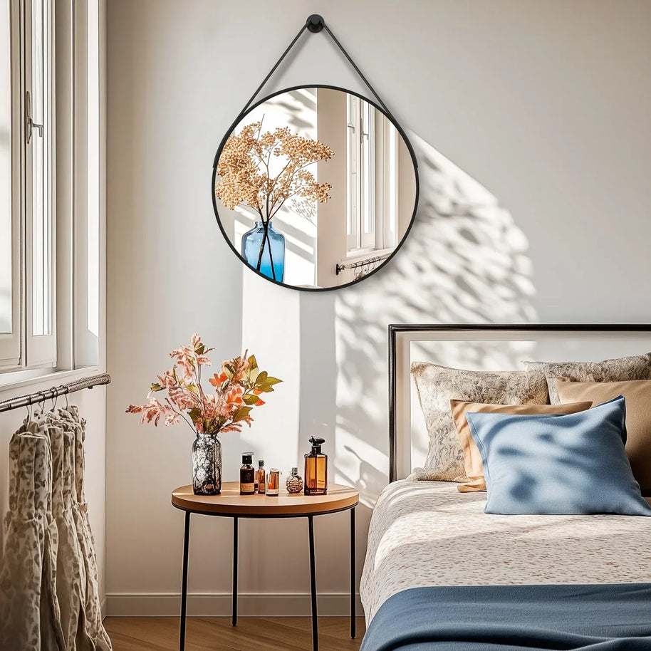 petit miroir rond mural